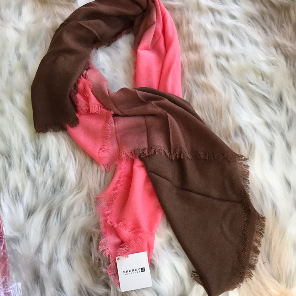 Sperry Pink And Brown Scarf